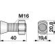Pflugschraube M 16x40 Ovalkopf Güte 12.9 mit Mutter