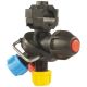 Düsenhalter dreifach für Rohr 1/2 Zoll 10mm Zapfen 