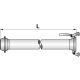 Saugrohr gerade ital. komplett 4 Zoll x 2000mm verzinkt