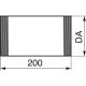 Doppelgewindestutzen 6 Zoll x L 200 mm, Schwarz-blank