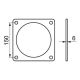 Flanschdichtung 4–6 Zoll, L 180 x B 180 mm, LA 150 mm p.z.Bauer 6411235