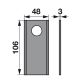 Kreiselmäherklingen gerade 106x48x3 mm 25 Stück [Busatis]