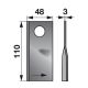 Kreiselmäherklingen links 110x48x3 mm 25 Stück 
