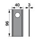 Kreiselmäherklingen gerade 96x40x3 mm 25 Stück 