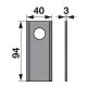 Kreiselmäherklingen gerade 94x40x3 mm 25 Stück [Claas]