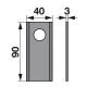 Kreiselmäherklingen gerade 90x40x3 mm 25 Stück 