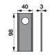 Kreiselmäherklingen gerade 98x40x3 mm, 25 Stück