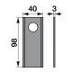 Kreiselmäherklingen gerade 95x45x3,5 25 Stück [Kuhn]