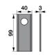 Kreiselmäherklingen gerade 99x40x3 mm 25 Stück [Fahrendlose]