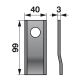 Kreiselmäherklingen gekröpft 99x40x3 mm 25 Stück [Fahrendlose]