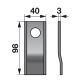 Kreiselmäherklingen gekröpft 98x40x3 mm 25 Stück 