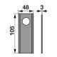 Kreiselmäherklingen gerade 105x48x3 mm 25 Stück [Hagedorn]