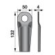 Kreiselmäherklingen dachförmig 132x50x4mm 25Stk [Case IH]