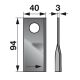 Kreiselmäherklingen links 94x40x3 mm 25 Stück [Krone]