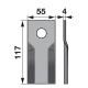 Kreiselmäherklingen dachförmig 117x55x4 mm 20 Stück [Krone]