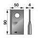 Kreiselmäherklingen rechts 90x50x4 mm 25 Stück [Krone]