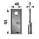 Kreiselmäherklingen links 93x40x3 mm 25 Stück