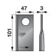 Kreiselmäherklingen rechts 101x47x3 mm 25 Stück [Mörtl]