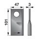 Kreiselmäherklingen links 101x47x3 mm 25 Stück [Mörtl]