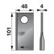 Kreiselmäherklingen rechts 101x48x4 mm 25 Stück [Mörtl]