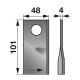 Kreiselmäherklingen links 101x48x4 mm 25 Stück [Mörtl]