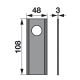 Kreiselmäherklingen gerade 108x48x3mm LD21mm 25 Stück [Galfré, Marangon, Morra, New Holland]