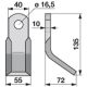 Y - Messer 40x10 L=135 Lo 16,5
