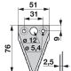 Spitzklinge glatt p.z. Aebi AM222651, 25 Stück