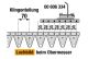 Obermesser L 167 cm, rechts, 24 Klingen, glatt, T70 p.z.Moty 100344