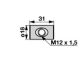 Rundmutter M12 x 1,5 mm p.z. Mörtl N67F