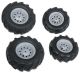 Rolly Toys Luftbereifung mit grauen Felgen, je 2 Stk. 325x110 / 260x95