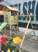 Spielturm Willi MINI kpl. Podesthöhe 1,15m. Montagesatz, Brettchaukel, Strickleiter u. Wellenrutsche 2,10m