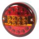 LED Rückleuchte Blink- Brems- Schlussleuchte, rot / gelb, d = 140 mm