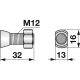Pflugschraube Ovalkopf M12x32 Güte 12.9 10 Stück mit Mutter