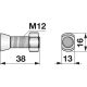 Pflugschraube M 12x40 Ovalkopf Güte 12.9, 10 Stück mit Mutter