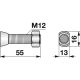 Pflugschraube Ovalkopf M12x55 Güte 12.9 10 Stück mit Mutter