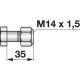 Frässchrauben M14x1,5x35 Güte 12.9 mit SI-Mutter 10 Stück