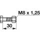 Frässchrauben M8x1,25x30 Güte 8.8 mit Mutter