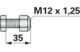 Frässchrauben M12 x 1,25 x 35 mm, Güte 12.9, mit Sicherungsmutter, 10 Stück