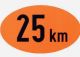 Folie 25 Km/h orange oval
