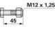 Frässchrauben M12x1,25x45 Güte 12.9 mit SI-Mutter 10 Stück